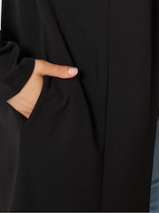 أسود - Yours Curve Shawl Collar Scuba Blazer - Image 4 of 6