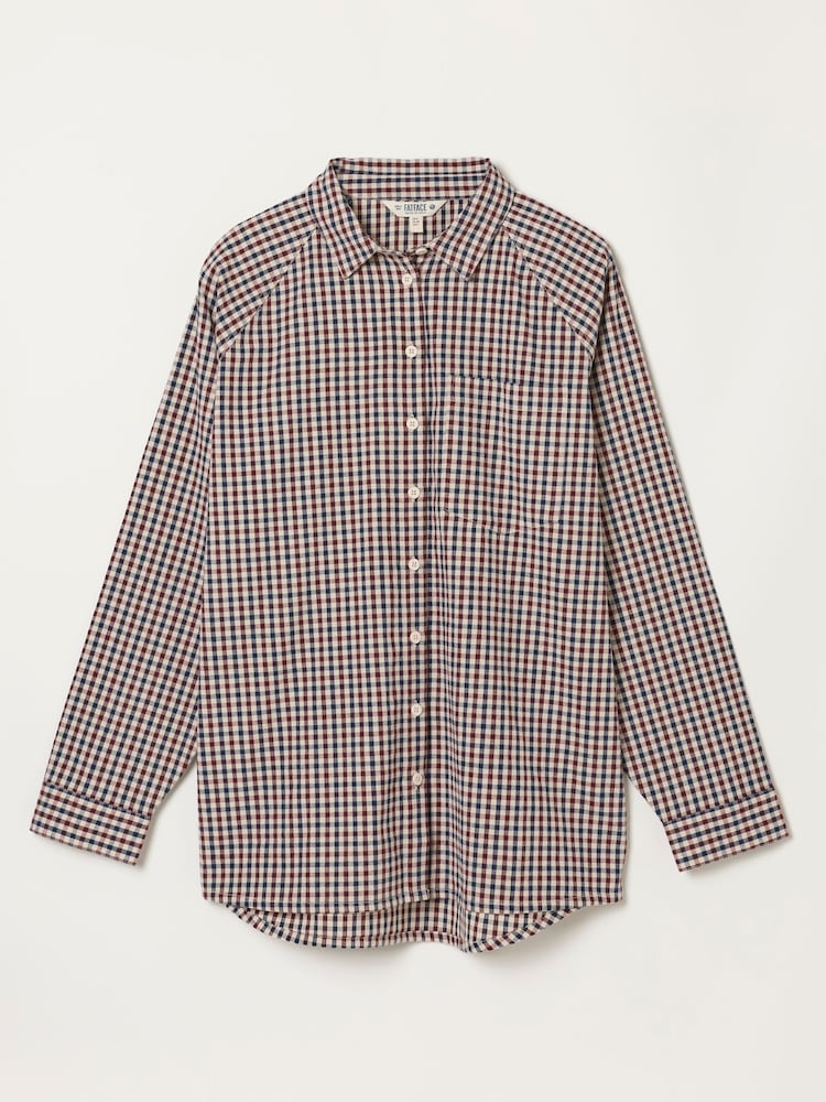 FatFace Bessie Cream Check Shirt - Image 5 of 5