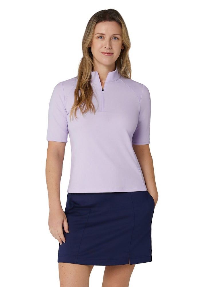 Callaway Golf Purple Rib Play Polo Shirt - Image 1 of 6 Callaway Golf Purple Rib Play Polo Shirt - Image 1 of 6