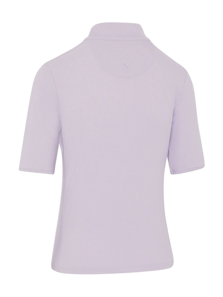 Callaway Golf Purple Rib Play Polo Shirt - Image 6 of 6 Callaway Golf Purple Rib Play Polo Shirt - Image 6 of 6