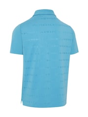 Callaway Golf Blue Jacquard Polo Shirt - Image 6 of 6