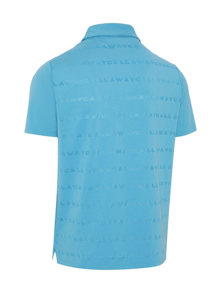 Callaway Golf Blue Jacquard Polo Shirt - Image 6 of 6 Callaway Golf Blue Jacquard Polo Shirt - Image 6 of 6