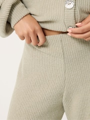 PixieGirl Petite Green Soft Touch Wide Leg Trousers - Image 4 of 5