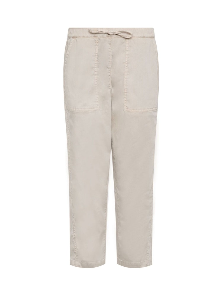 M&Co Natural Petite Soft Barrel Leg Trousers - Image 5 of 5 M&Co Natural Petite Soft Barrel Leg Trousers - Image 5 of 5