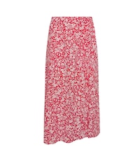 M&Co Red Petite Ditsy Midi Skirt - Image 5 of 5