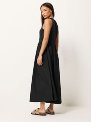 PixieGirl Petite Black Ruffle Detail Midi Dress - Image 3 of 5