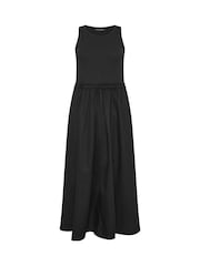 PixieGirl Petite Black Ruffle Detail Midi Dress - Image 5 of 5
