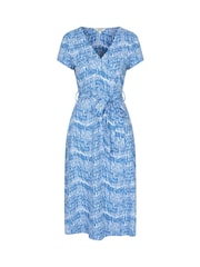 Mountain Warehouse Blue Santorini Midi Wrap Dress - Image 1 of 5