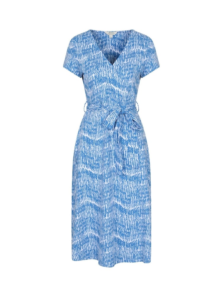 Mountain Warehouse Blue Santorini Midi Wrap Dress - Image 1 of 5 Mountain Warehouse Blue Santorini Midi Wrap Dress - Image 1 of 5