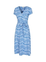Mountain Warehouse Blue Santorini Midi Wrap Dress - Image 3 of 5