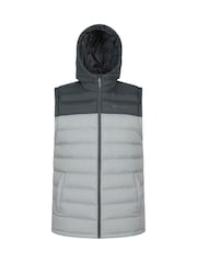 Mountain Warehouse Grey Seasons Mens Hooded Water-Resistant Padded Gilet - Image 1 of 5