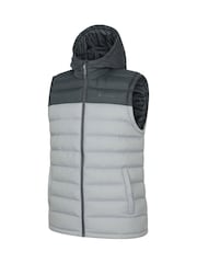 Mountain Warehouse Grey Seasons Mens Hooded Water-Resistant Padded Gilet - Image 2 of 5