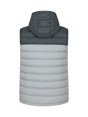 Mountain Warehouse Grey Seasons Mens Hooded Water-Resistant Padded Gilet - Image 3 of 5
