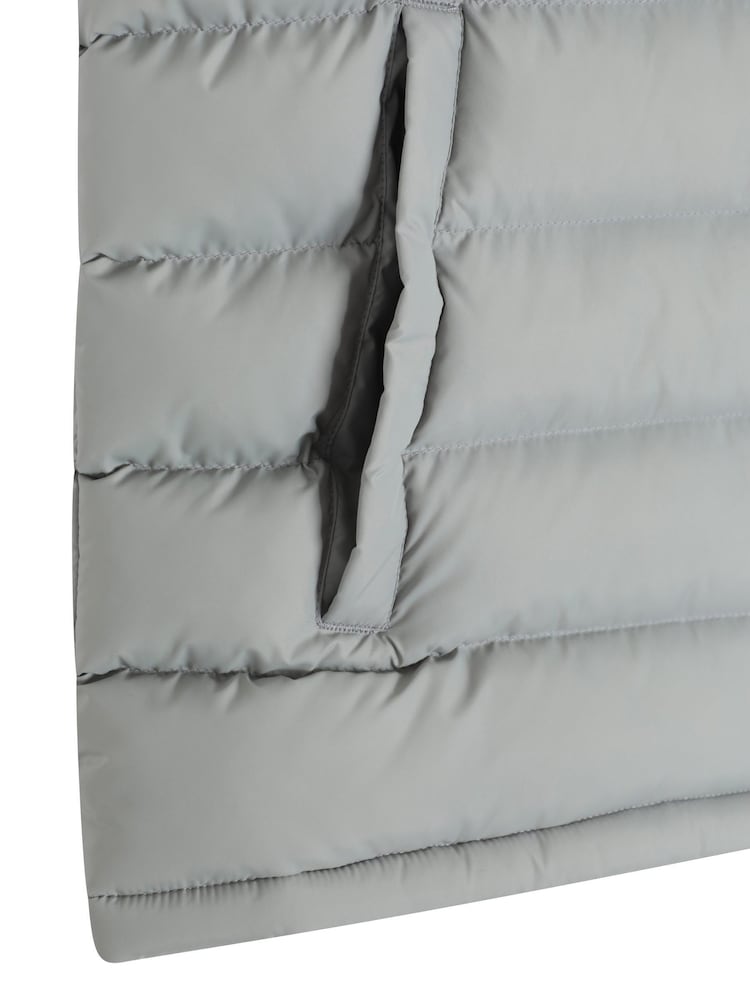 Mountain Warehouse Grey Seasons Mens Hooded Water-Resistant Padded Gilet - Image 5 of 5 Mountain Warehouse Grey Seasons Mens Hooded Water-Resistant Padded Gilet - Image 5 of 5