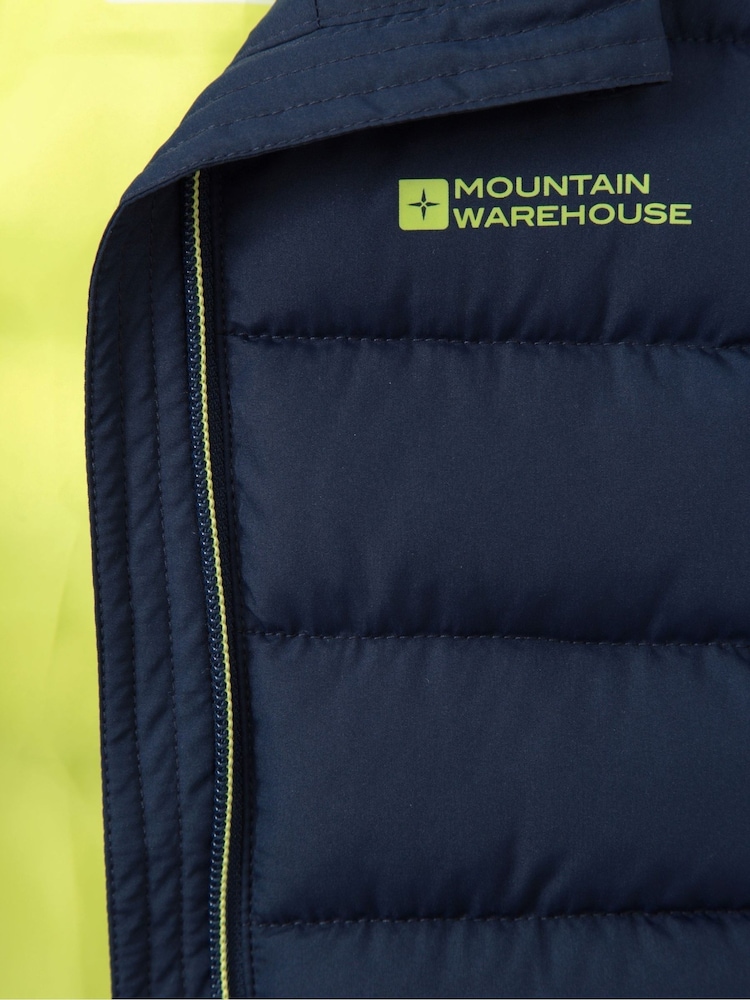 Mountain Warehouse Blue Rocko Kids Water-Resistant Padded Gilet - Image 6 of 6