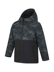 Mountain Warehouse Grey Exodus Kids Printed Water-Resistant Softshell Jacket - Image 3 of 4