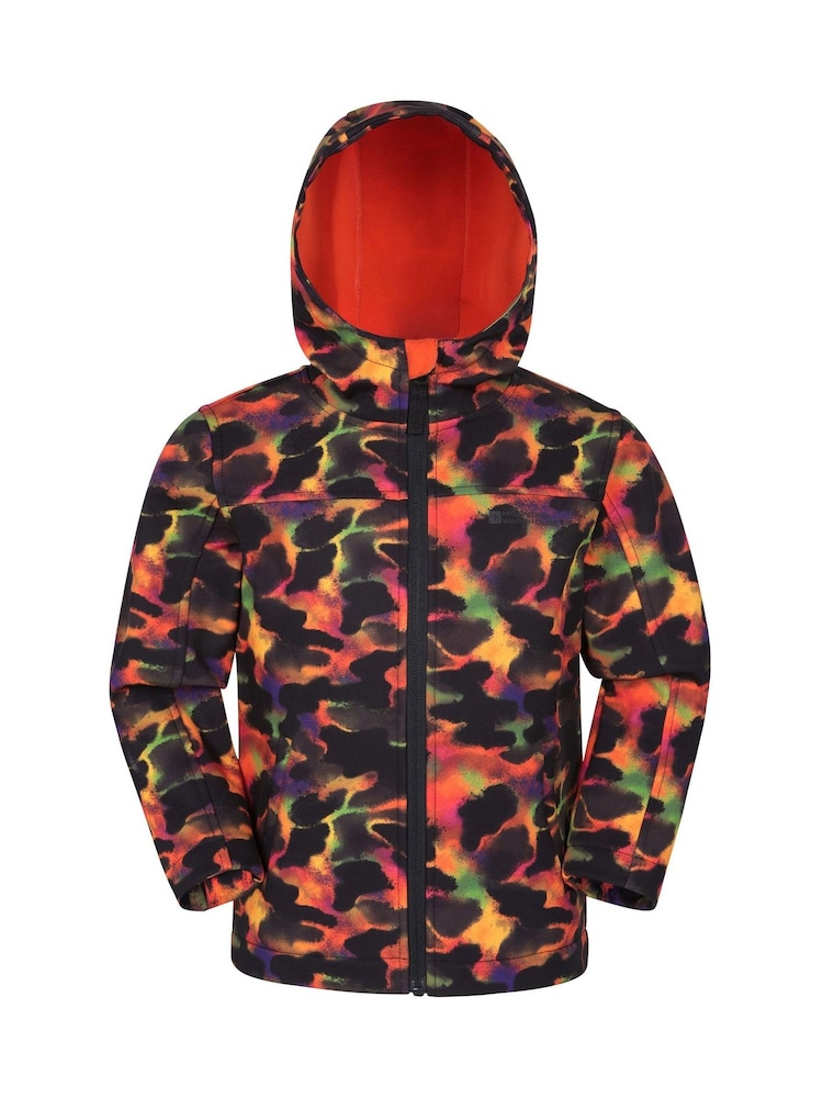 Mountain Warehouse Red Exodus Kids Printed Water-Resistant Softshell Jacket - Image 1 of 4 Mountain Warehouse Red Exodus Kids Printed Water-Resistant Softshell Jacket - Image 1 of 4