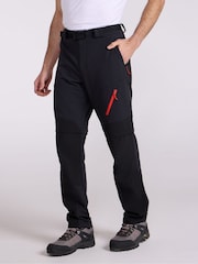 Mountain Warehouse Black Forest Trekking Mens Water Resistant Zip Off Trousers - Image 1 of 5