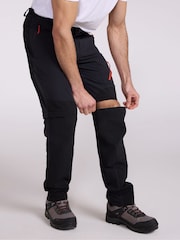 Mountain Warehouse Black Forest Trekking Mens Water Resistant Zip Off Trousers - Image 3 of 5
