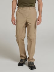 Mountain Warehouse Brown Trek Mens Quick Drying Zip Off Trousers - Image 1 of 4