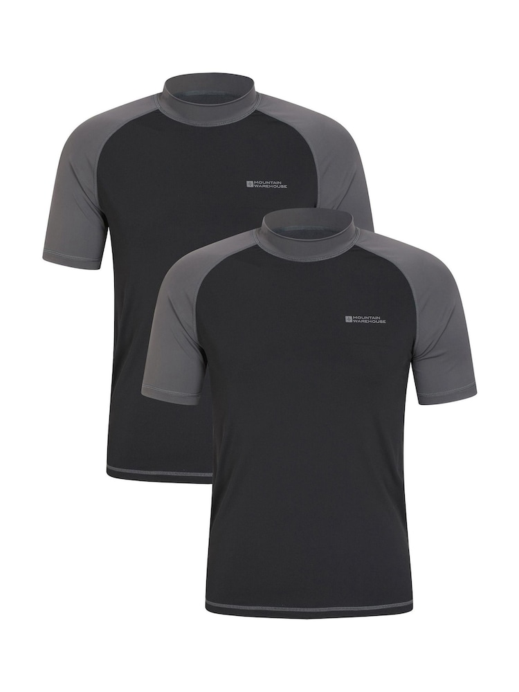 Mountain Warehouse Grey Mens Quick Drying Rash Vest Multipack - Image 1 of 5