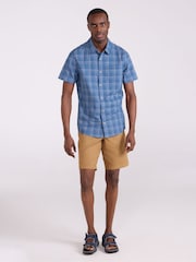 Mountain Warehouse Navy Blue Cotton Holiday Short Sleeve Shirt - Image 3 of 9