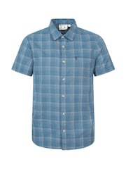 Mountain Warehouse Navy Blue Cotton Holiday Short Sleeve Shirt - Image 5 of 9