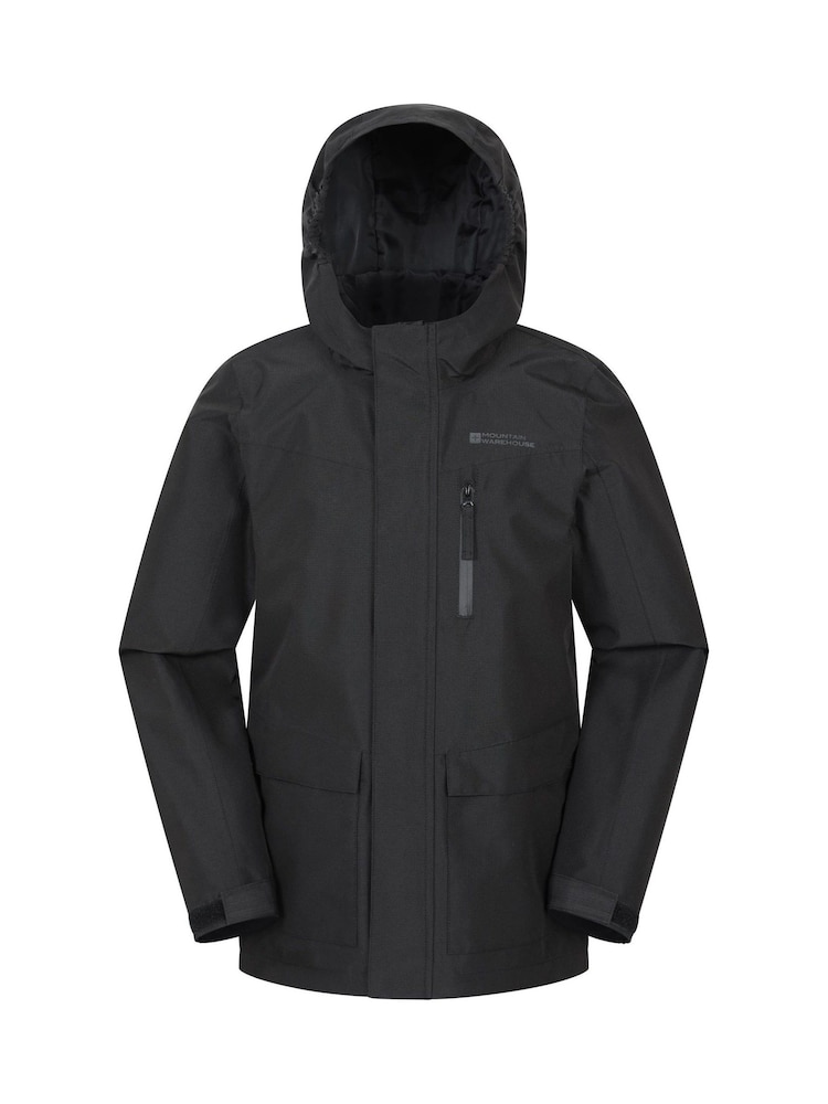 Mountain Warehouse Black Noah Kids Waterproof Jacket - Image 1 of 5 Mountain Warehouse Black Noah Kids Waterproof Jacket - Image 1 of 5