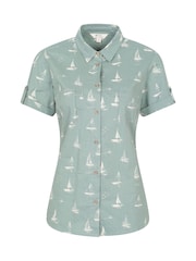 Mountain Warehouse Green Coconut Womens Short Sleeve Shirt - Image 1 of 5