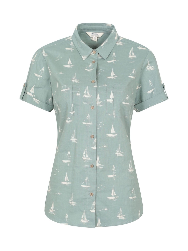 Mountain Warehouse Green Coconut Womens Short Sleeve Shirt - Image 1 of 5