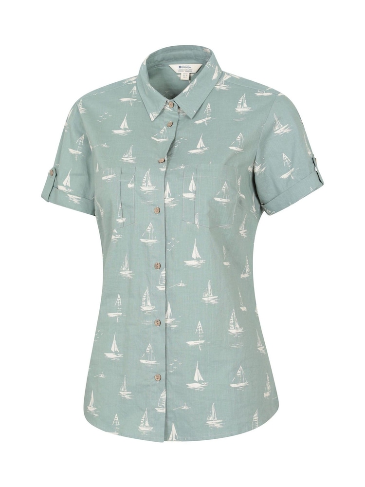 Mountain Warehouse Green Coconut Womens Short Sleeve Shirt - Image 2 of 5