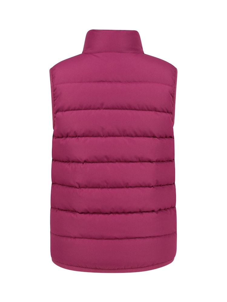 Mountain Warehouse Pink Rocko Kids Water-Resistant Padded Gilet - Image 2 of 5 Mountain Warehouse Pink Rocko Kids Water-Resistant Padded Gilet - Image 2 of 5