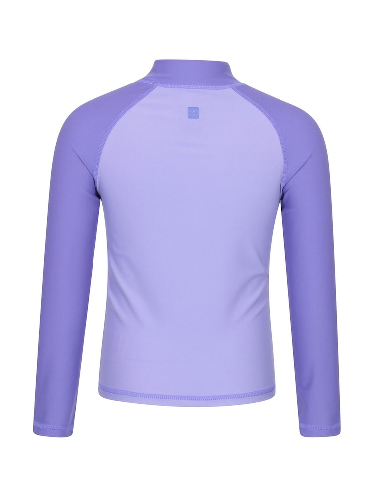 Mountain Warehouse Light Purple Long Sleeve Rash Vest - Image 2 of 4