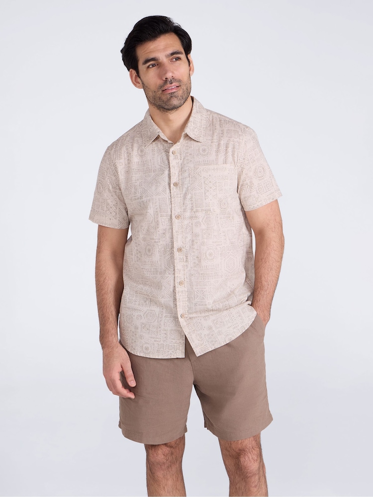 Mountain Warehouse Natural Preston Illustration Shirt - Image 1 of 4