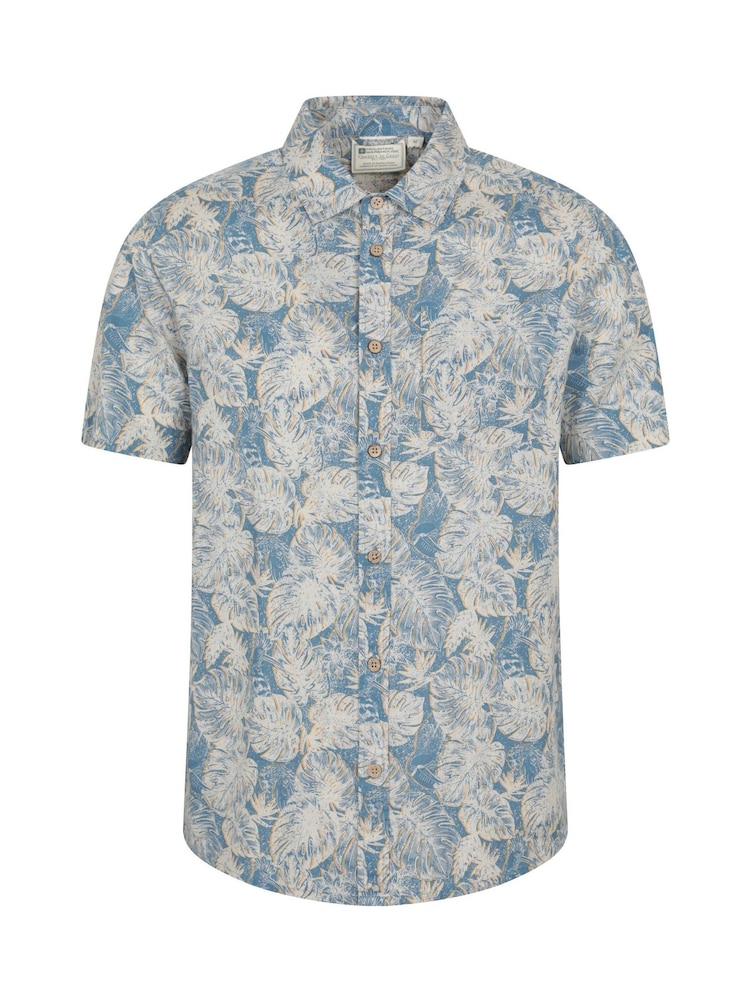 Mountain Warehouse Blue Tropical Printed Short Sleeved Shirt - Image 1 of 4 Mountain Warehouse Blue Tropical Printed Short Sleeved Shirt - Image 1 of 4