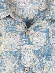 Mountain Warehouse Blue Tropical Printed Short Sleeved Shirt - Image 4 of 4