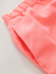 Bright Pink Barrel Leg Trousers with Linen - Image 8 of 8