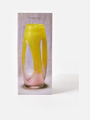 Oliver Bonas Pink Oritzó Yellow Glass Vase - Image 6 of 6