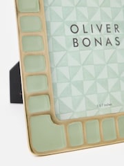 Oliver Bonas Green Cilo Green Enamel Photo Frame 5x7 - Image 4 of 5