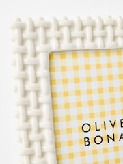Oliver Bonas Cream Marçà White Lattice Photo Frame 5x7 - Image 4 of 5