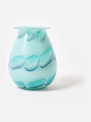 Oliver Bonas Blue Palo Blue Glass Vase - Image 2 of 6
