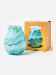 Oliver Bonas Blue Palo Blue Glass Vase - Image 3 of 6