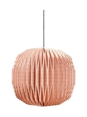 Oliver Bonas Pink Vadella Gingham Paper Lamp Shade - Image 4 of 4