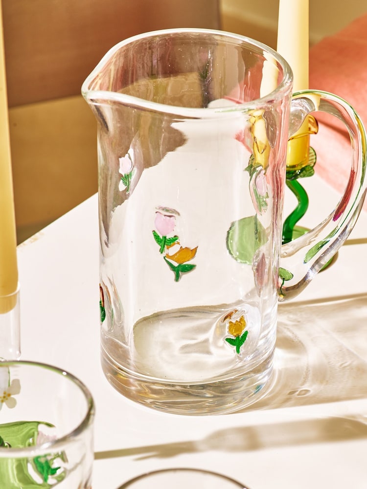 Oliver Bonas Clear Tulip Glass Jug - Image 2 of 6