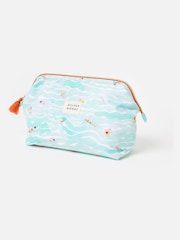 Oliver Bonas Blue & Orange Swimmers Makeup Bag - Image 2 of 5