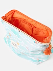 Oliver Bonas Blue & Orange Swimmers Makeup Bag - Image 3 of 5