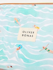 Oliver Bonas Blue & Orange Swimmers Makeup Bag - Image 4 of 5