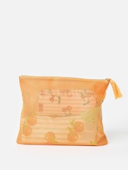 Oliver Bonas Set of 3 Blue Fruit Striped Packing Cubes - Image 6 of 6