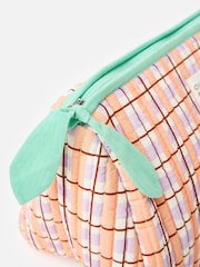 Oliver Bonas Pink & Green Check Wash Bag - Image 6 of 6