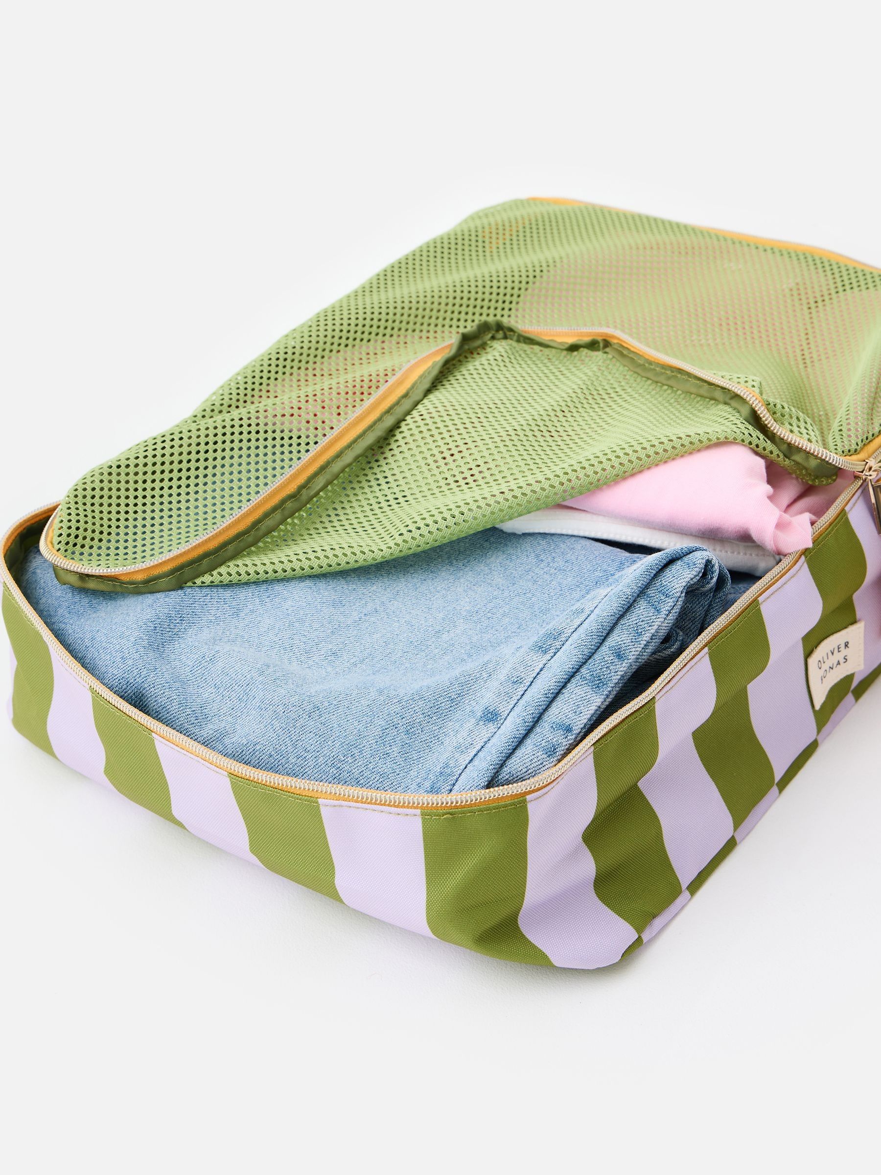 Buy Oliver Bonas Set of 4 Orange Striped Packing Cubes from the Next UK ...